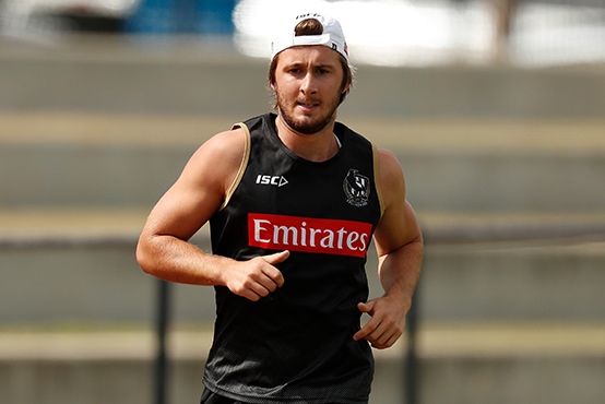 AFL 2019 Training - Collingwood 090119 Tom Phillips on his way to his two-kilometre time trial victory - Collingwood Magpies